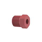NPT Adapter Body PEEK 1/4 NPT Male x 1/4-28 Female